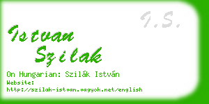 istvan szilak business card